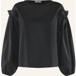 Reduzierte Schwarze Festliche Blusen mit Rüschen aus Baumwolle für Damen Größe M 