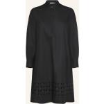Reduzierte Schwarze Stehkragen Abendkleider A-Linie aus Baumwolle für Damen Größe M 