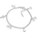 Silberne Elegante Elli Bettelarmbänder & Sammelarmbänder aus Kristall handgemacht für Damen für Zeremonien 