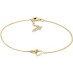 Goldene Elegante Elli Herz Armbänder aus Silber für Damen zum Valentinstag 