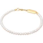 Goldene Elegante Kuzzoi Perlenarmbänder aus Silber mit Echte Perle handgemacht für Herren 