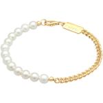 Goldene Antike Kuzzoi Perlenarmbänder aus Silber mit Echte Perle für Herren 