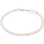 Silberne Elegante Kuzzoi Perlenarmbänder aus Silber mit Echte Perle handgemacht für Herren 