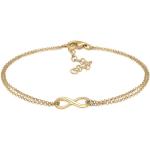 Goldene Elegante Elli Infinity Armbänder & Unendlich Armbänder aus Silber für Damen 