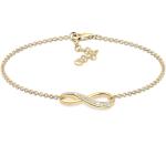 Goldene Elli Infinity Armbänder & Unendlich Armbänder aus Silber mit Zirkonia für Damen 