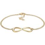 Goldene Elegante Infinity Armbänder & Unendlich Armbänder mit Zertifikat für Damen 