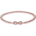 Pinke Elegante Elli Infinity Armbänder & Unendlich Armbänder aus Kristall für Damen 