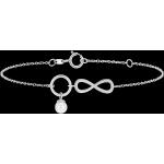 Reduzierte Edenly Perle Infinity Armbänder & Unendlich Armbänder aus Weißgold 9 Karat mit Echte Perle für Damen 