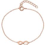 Rosa UNIQUE Infinity Armbänder & Unendlich Armbänder vergoldet aus Silber für Damen 