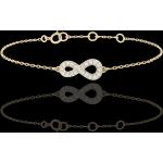 Reduzierte Elegante Edenly Infinity Armbänder & Unendlich Armbänder aus Gelbgold 9 Karat mit Diamant für Damen 