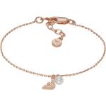 Silberne Armani Emporio Armani Anker Armbänder glänzend aus Rosegold mit Zirkonia für Damen 