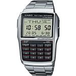 Silberne Casio Armbanduhren aus Edelstahl mit Digital-Zifferblatt mit GMT-Funktion mit Edelstahlarmband 