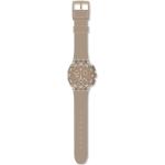 Reduzierte Graue Schweizer Swatch Quarz Kunststoffarmbanduhren mit Chronograph-Zifferblatt mit Kunststoff-Uhrenglas für Damen 