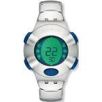 Reduzierte Silberne 10 Bar wasserdichte Schweizer Swatch Quarz Damenarmbanduhren mit Multifunktion mit Kunststoff-Uhrenglas 
