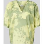 Gelbe Batik Armedangels Bio Nachhaltige V-Ausschnitt Blusenshirts & Schlusen für Damen Größe XL 
