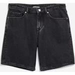 Schwarze Unifarbene Armedangels Jeans-Shorts mit Reißverschluss aus Denim für Damen für den für den Sommer 