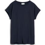 Blaue Langärmelige Armedangels Bio Nachhaltige T-Shirts aus Baumwolle für Damen Größe S 