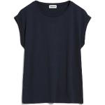 Blaue Langärmelige Armedangels Bio Nachhaltige T-Shirts für Damen Größe M 