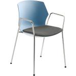Blaue Moderne PerfectFurn Armlehnstühle aus Stoff stapelbar Breite 50-100cm, Höhe 50-100cm, Tiefe 50-100cm 