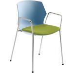 Blaue Moderne PerfectFurn Armlehnstühle aus Stoff stapelbar Breite 50-100cm, Höhe 50-100cm, Tiefe 50-100cm 