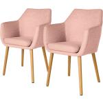 Reduzierte Pinke Moderne Mørteens Nicholas Armlehnstühle aus Textil mit Armlehne Breite 50-100cm, Höhe 50-100cm, Tiefe 50-100cm 