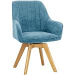 Blaue Main Möbel Drehsessel gebeizt aus Massivholz mit Armlehne Breite 50-100cm, Tiefe 50-100cm 