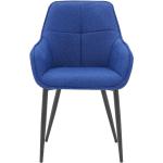 Blaue Gesteppte Moderne Möbilia Armlehnstühle pulverbeschichtet aus Metall mit Armlehne 