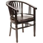 Armlehnstuhl SIT "Samba" Stühle braun (dunkelbraun) 4-Fuß-Stuhl Holzstuhl Küchenstuhl Stuhl Esszimmerstühle im Lodge-Stil