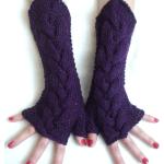 Violette Fingerlose Handschuhe & Halbfinger-Handschuhe für Damen Einheitsgröße 