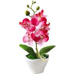 Rote Künstliche Orchideen im Topf zum Valentinstag 
