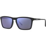 Arnette, Matte Schwarze/Grau-Blaue Sonnenbrille Black, Herren, Größe: ONE Size