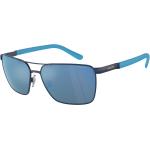 Blaue Verspiegelte Sonnenbrillen aus Metall für Herren 
