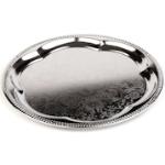 Silberne ARO Artländer Runde Runde Tabletts 35 cm aus Chrom stapelbar 