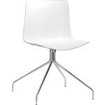 Arper Catifa 46 0368 Stuhl zweifarbig mit Sternfuß weiß/schwarz/Außenschale glänzend/innen matt/LxBxH 73x73x81cm/Gestell glänzend weiß/schwarz LxBxH 73x73x81cm