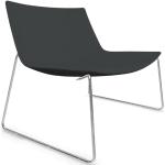 Dunkelgraue Moderne Arper Catifa 80 Loungestühle aus Leder Breite 50-100cm, Höhe 50-100cm, Tiefe 0-50cm 