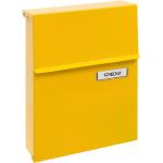 Gelbe Moderne Briefkästen & Postkästen verzinkt aus Stahl 1-teilig 
