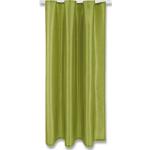 Grüne Gardinen mit Kräuselband aus Textil blickdicht 