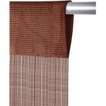 Schokoladenbraune Moderne Fadenvorhänge aus Textil 
