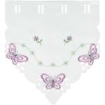 Violette Bestickte Scheibengardinen & Küchengardinen aus Polyester transparent 