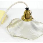 Beige Art Deco Vintage Lampen aus Glas E27 