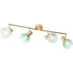 Reduzierte Goldene Art Deco Qazqa Runde Deckenstrahler & LED Deckenstrahler aus Glas dimmbar E14 