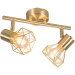 Reduzierte Goldene Art Deco Qazqa Runde Deckenstrahler & LED Deckenstrahler aus Messing E14 