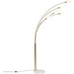 Art Deco Stehlampe Gold 5 Lampen - Sixties Marmo Modern, Design E14 Innenbeleuchtung