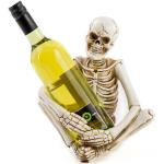Art Decor Weinhalter Skelett, Flaschenhalter, Weinständer, Flaschenständer Halloween,H27Cm