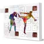 Adventskalender zum Selbstbefüllen Two men exercising thai boxing artboxONE Adventskalender Sport