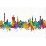 artboxONE Leinwand 150x100 cm Städte Bielefeld Germany Skyline von Michael Tompsett