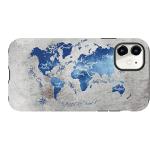 Blaue Artboxone iPhone 11 Hüllen Art: Schutzhüllen mit Weltkartenmotiv mit Bildern aus Silikon 