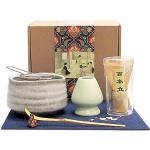 Graue Japanische Teeservice aus Keramik 7-teilig 