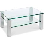 Silberne Moderne Rechteckige Glascouchtische aus Glas Breite 100-150cm, Höhe 100-150cm, Tiefe 50-100cm 