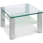 Silberne Moderne Rechteckige Quadratische Couchtische aus Glas Breite 50-100cm, Höhe 50-100cm, Tiefe 50-100cm 